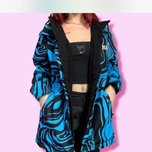 Ripndip Black and Blue Graphic Ski Jacket (2023) - Picture 6 of 7